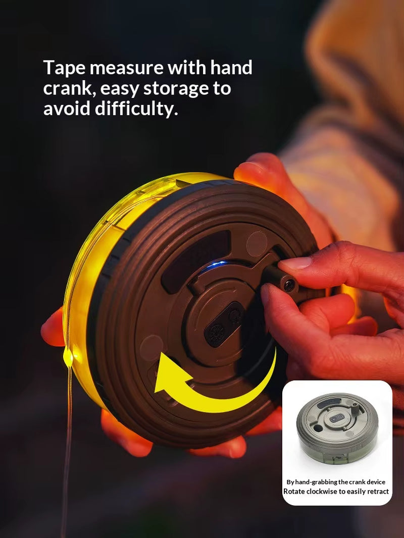 USB Rechargeable Waterproof Camping Lamp Outdoor Lighting Long Endurance 4 Hours Portable Storage String Lamp Roll-Up Design