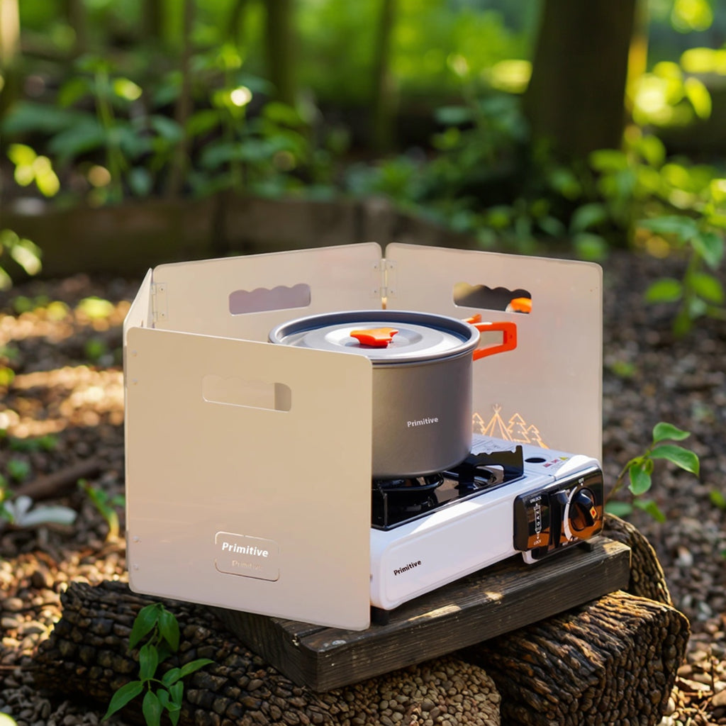 The "AeroShield" Premium Carbon Steel Stove Windshield | Heavy-Duty