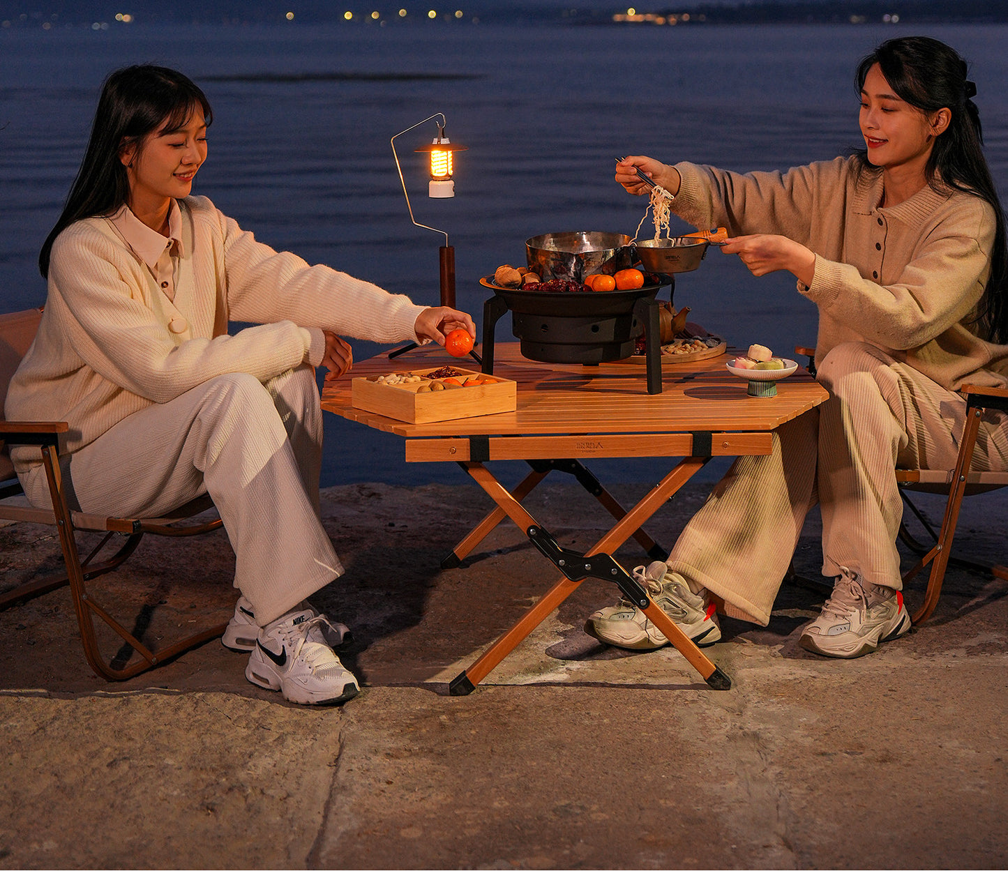 The "Lumina" Walnut Desktop Lantern Stand | Premium Glamping Aesthetic