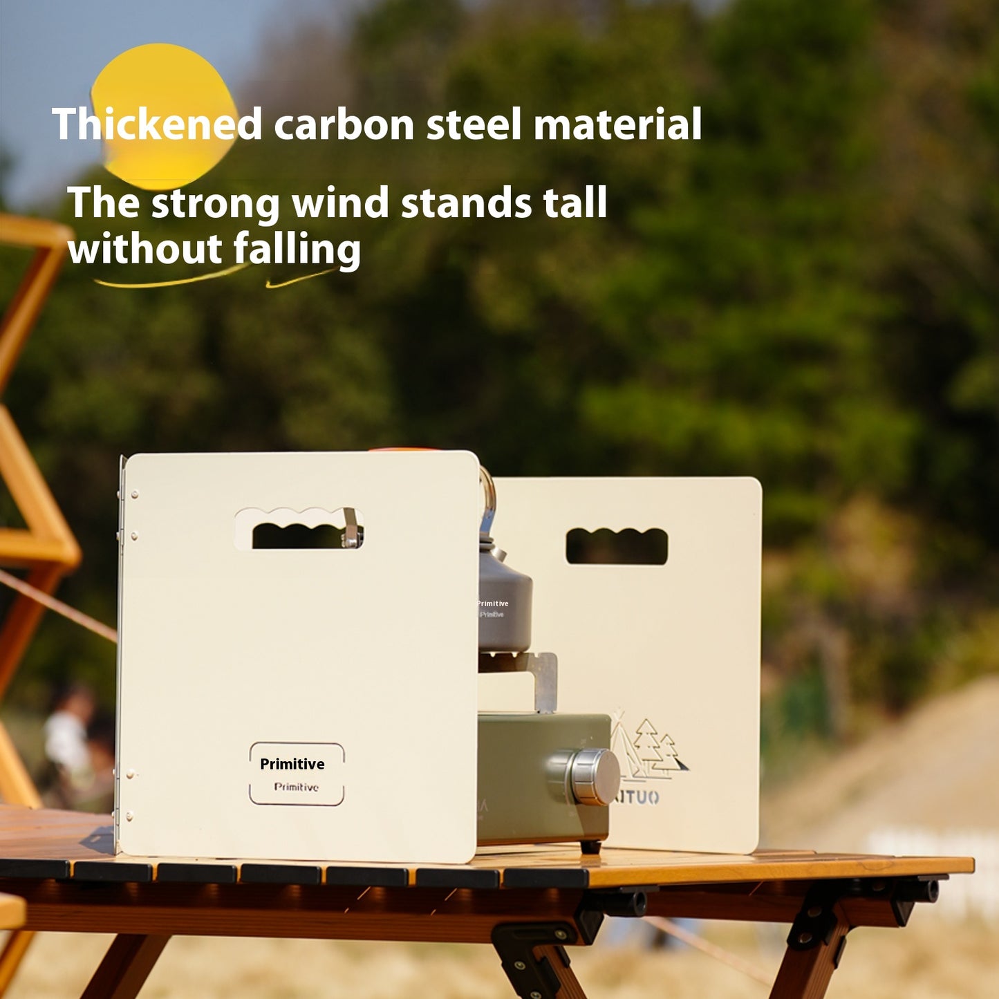 The "AeroShield" Premium Carbon Steel Stove Windshield | Heavy-Duty