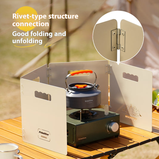 The "AeroShield" Premium Carbon Steel Stove Windshield | Heavy-Duty