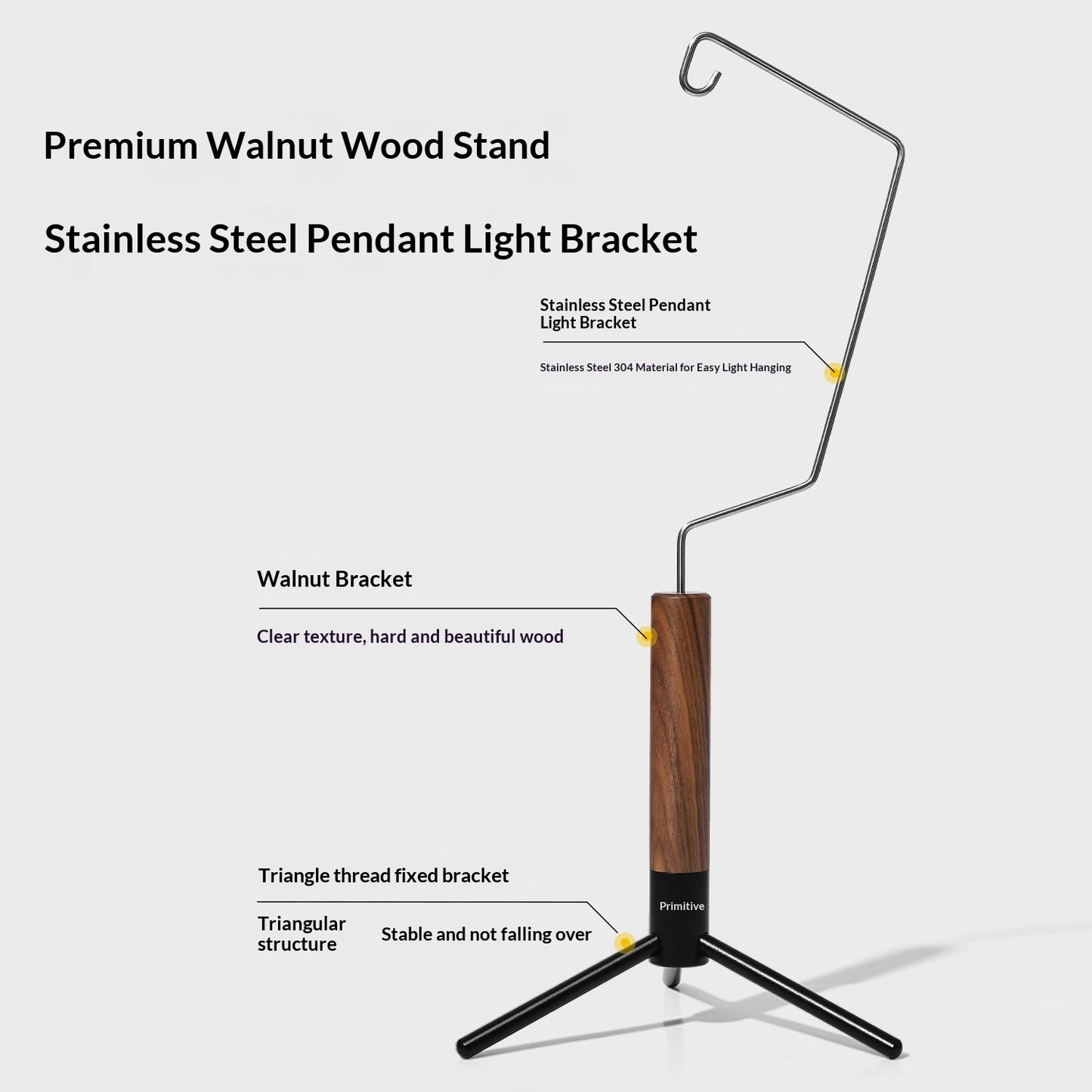 The "Lumina" Walnut Desktop Lantern Stand | Premium Glamping Aesthetic