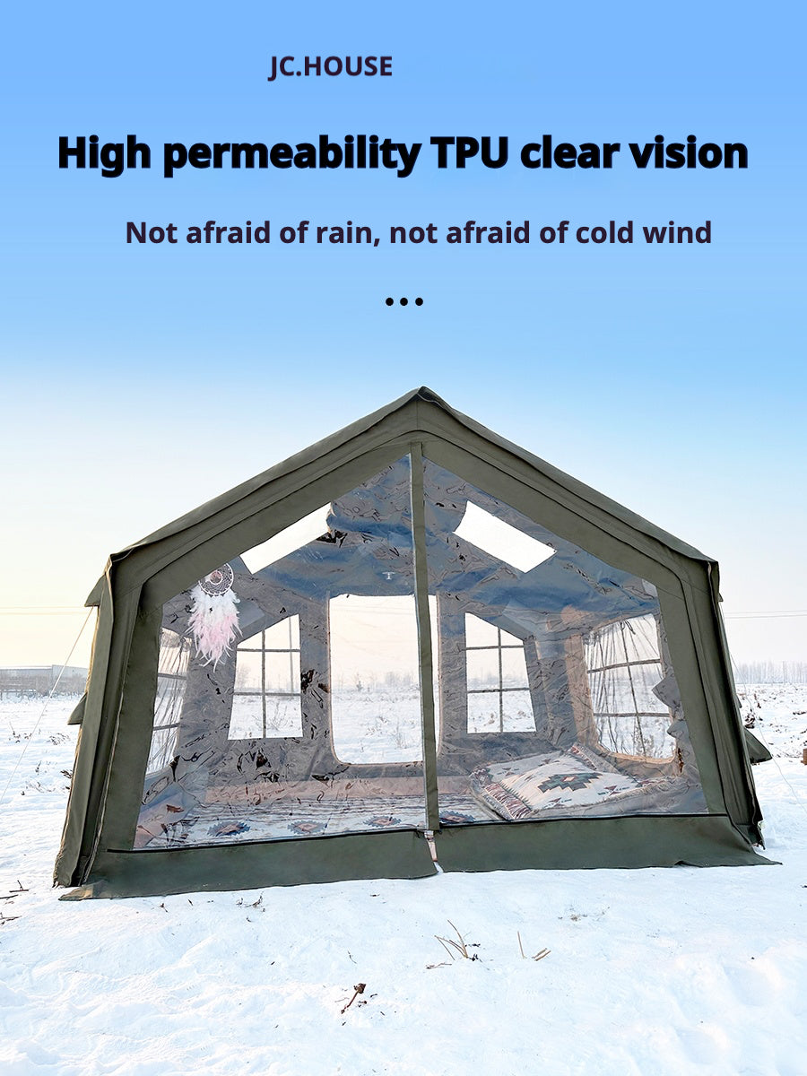 Premium Inflatable Cabin Tent & Family Explorer Package (Size M)