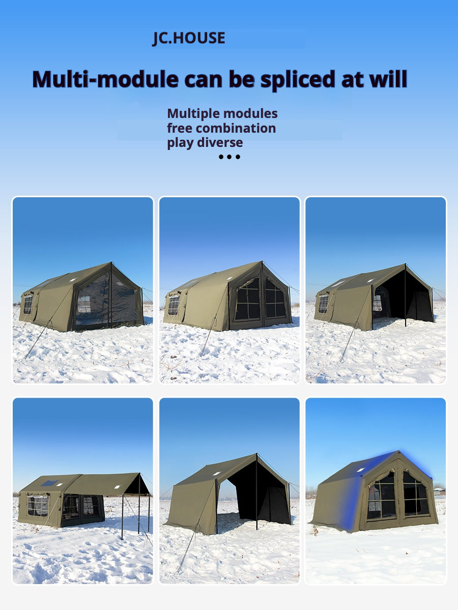 Premium Inflatable Cabin Tent & Family Explorer Package (Size M)