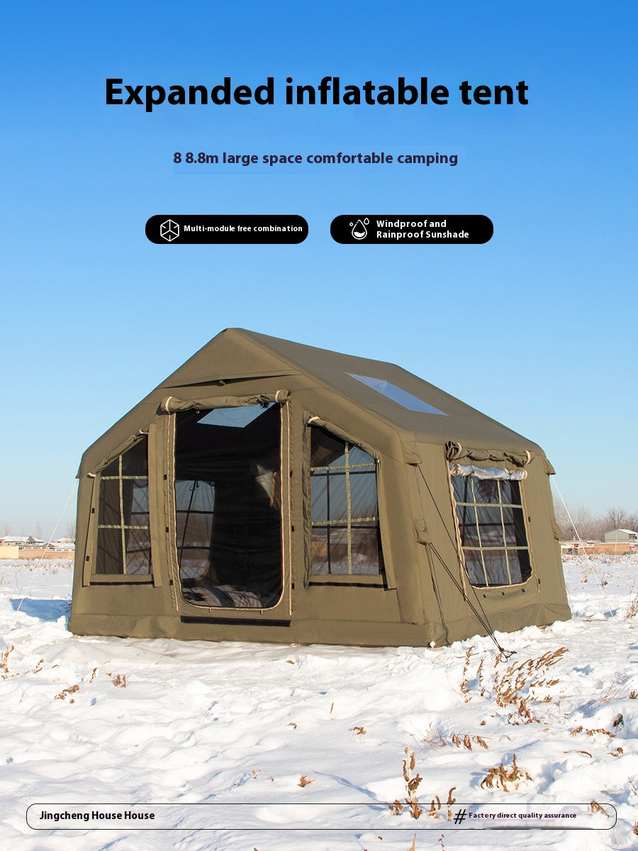 Premium Inflatable Cabin Tent & Family Explorer Package (Size M)