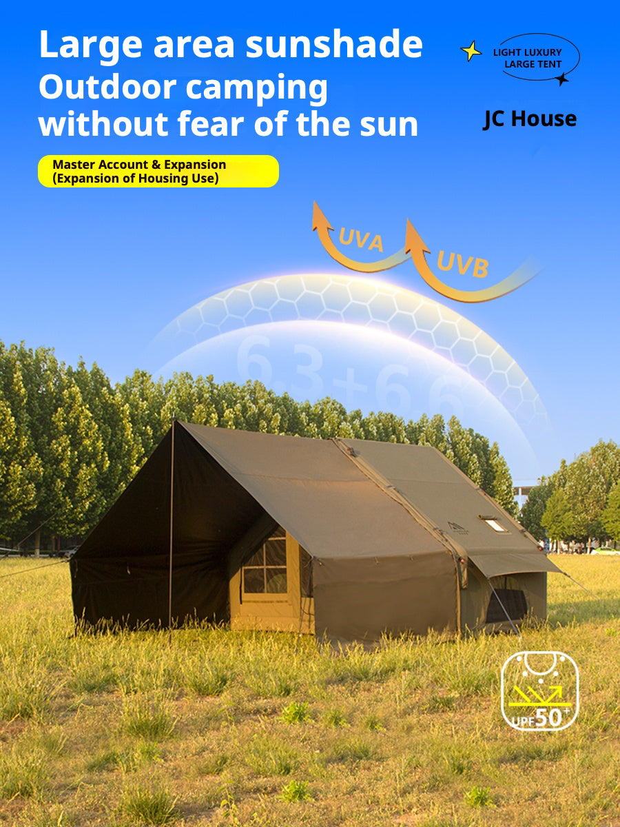 Premium Inflatable Glamping Cabin Tent & Setup Package (Size S)