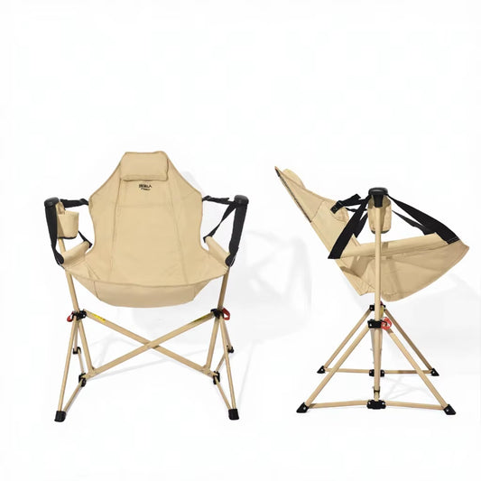 Carbon Steel Rocking Chair Portable Garden Outdoor Furniture Camping Picnic Beach Recliner 600D Oxford Cloth