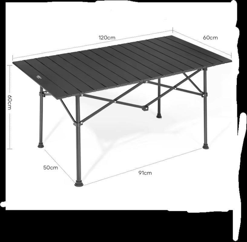 Carbon Steel Camping Outdoor Foldable Table Portable Lightweight 2-Seater Picnic Outdoor Furniture