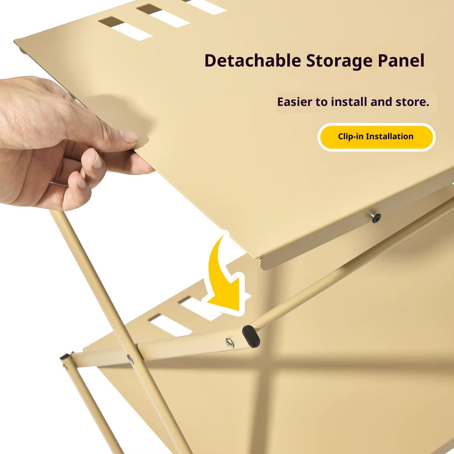 Modern Kitchen Tools Outdoor Storage Rack Camping Blackened Aluminum Alloy Foldable Three-Layer Table Multifunctional Portable