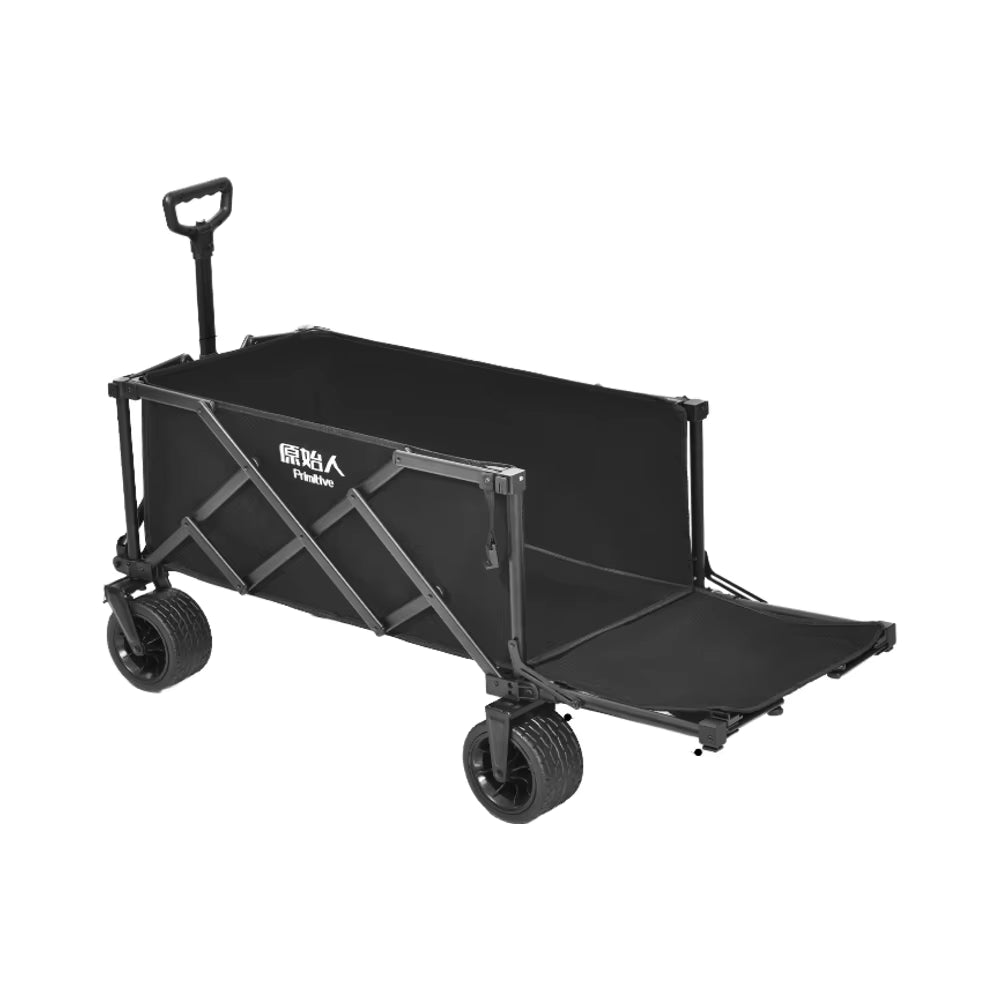 Industrial Enclosed Steel Platform Foldable Four-Wheel Camping Cart OEM Customized Color Outdoor Travel Gathering
