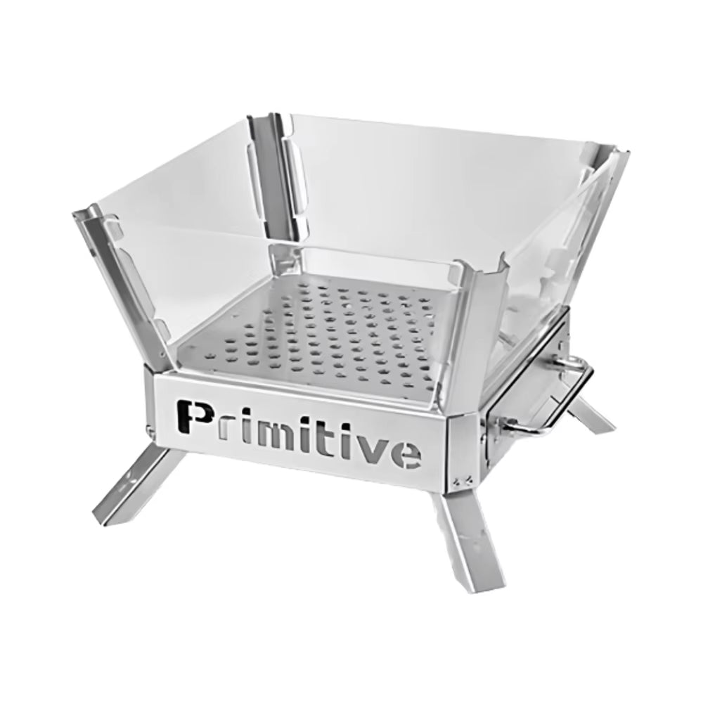 Primitive Fire Dance Burning Fire Table Model China Outdoor Camping Stainless Steel Quartz Glass Firewood Stove Portable Folding
