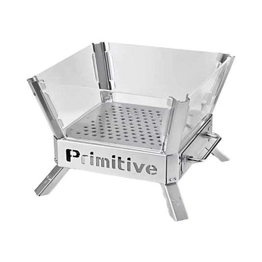 Primitive Fire Dance Burning Fire Table Model China Outdoor Camping Stainless Steel Quartz Glass Firewood Stove Portable Folding