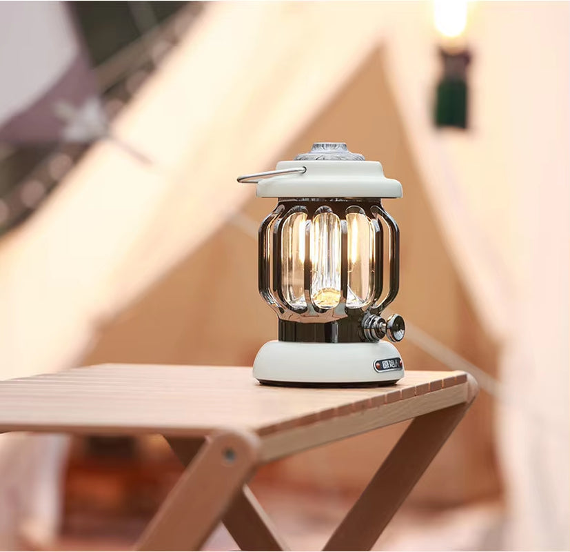 Primitive Modern Outdoor Camping Lamp LED Waterproof Rechargeable Mountain Climbing Long Endurance Hanging Lighting