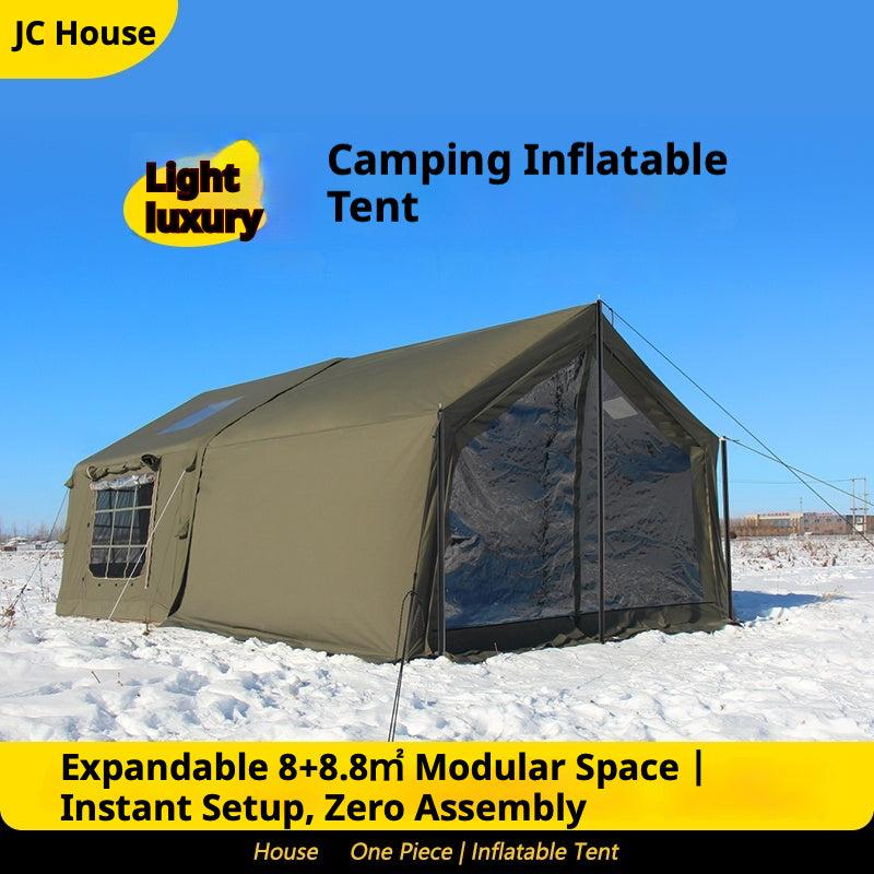 Premium Inflatable Cabin Tent & Family Explorer Package (Size M)
