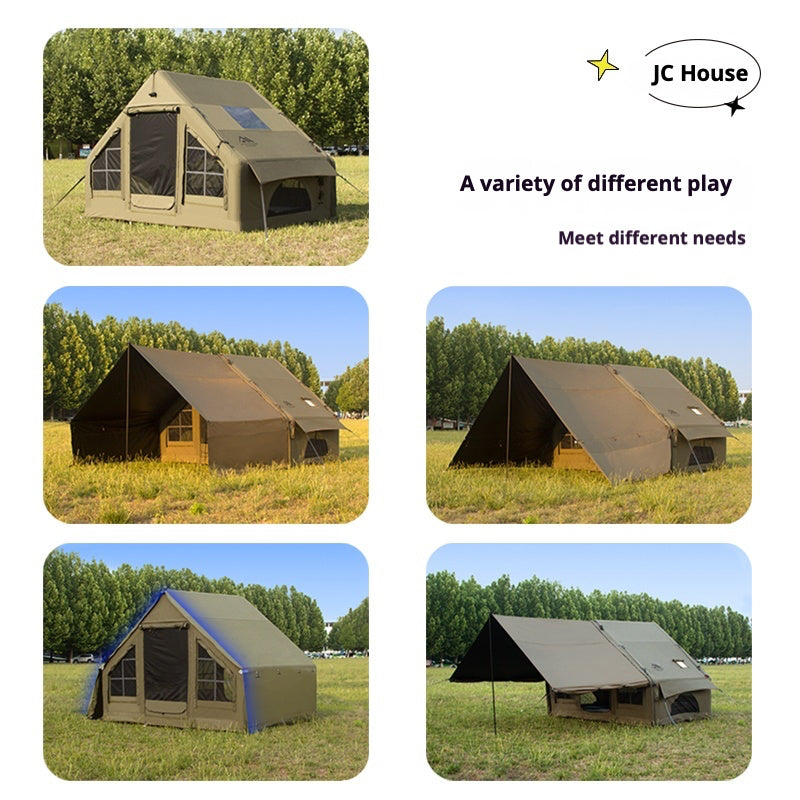Premium Inflatable Glamping Cabin Tent & Setup Package (Size S)