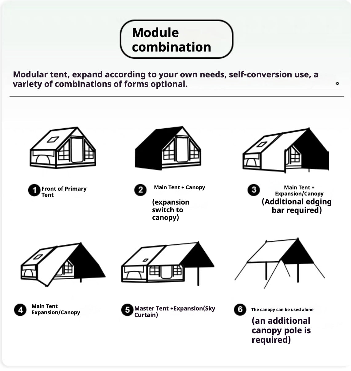 Premium Inflatable Glamping Cabin Tent & Setup Package (Size S)