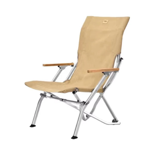 Modern Outdoor Folding Chair Recliner Camping High Back Chair Lunch Rest Fishing Beach Aviation Aluminum Portable Oxford Logo