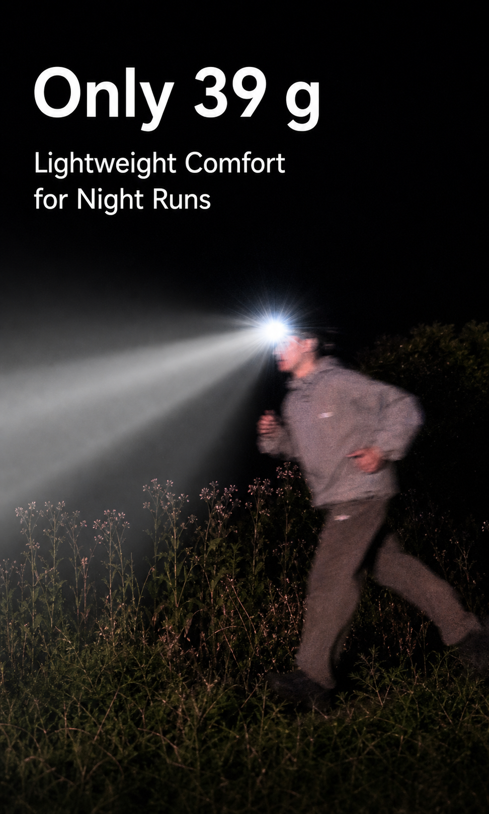 PRIMITIVE Smart Sensor Outdoor Headlamp | Ultra-Light 39g | 300 Lumens Wide Angle | Up to 30H Runtime | Perfect for Camping, Running & Fishing