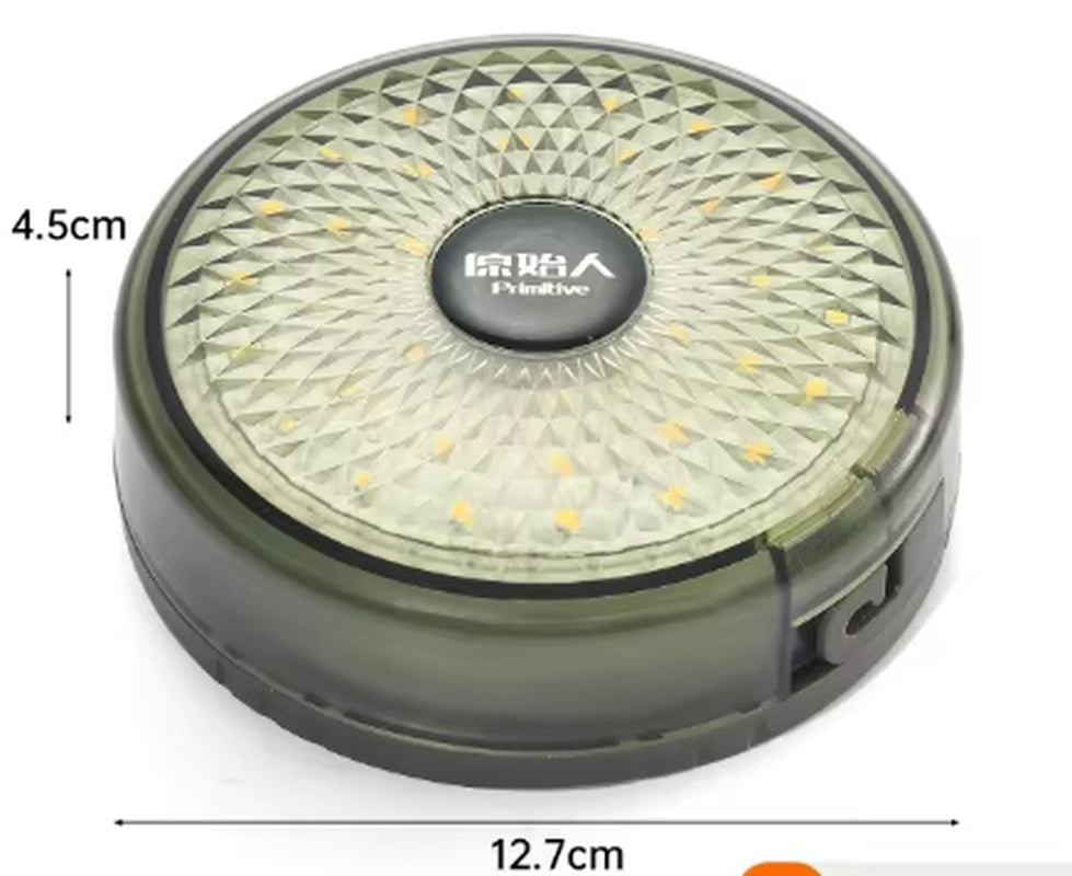 USB Rechargeable Waterproof Camping Lamp Outdoor Lighting Long Endurance 4 Hours Portable Storage String Lamp Roll-Up Design