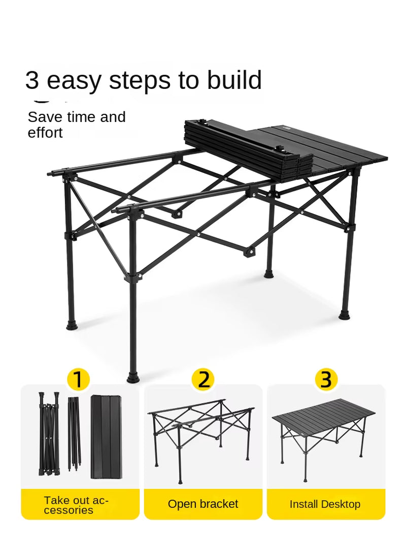 Carbon Steel Camping Outdoor Foldable Table Portable Lightweight 2-Seater Picnic Outdoor Furniture