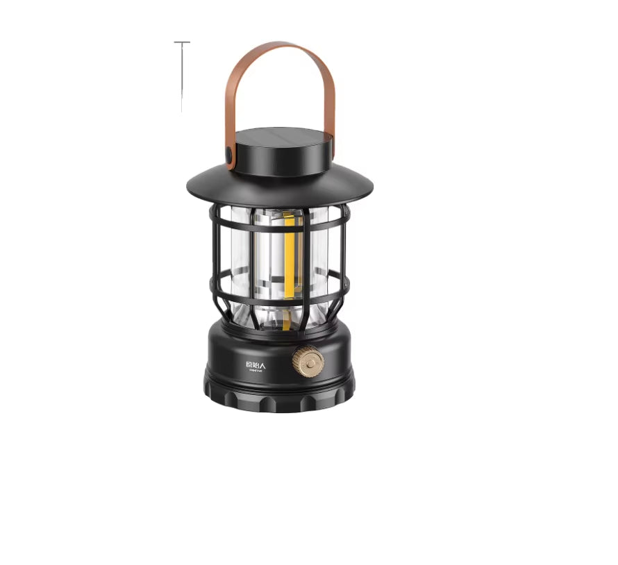 LED Solar Camping Light IPX4 Waterproof Dimming Long Endurance Portable Outdoor Rechargeable Night Light Tent Courtyard
