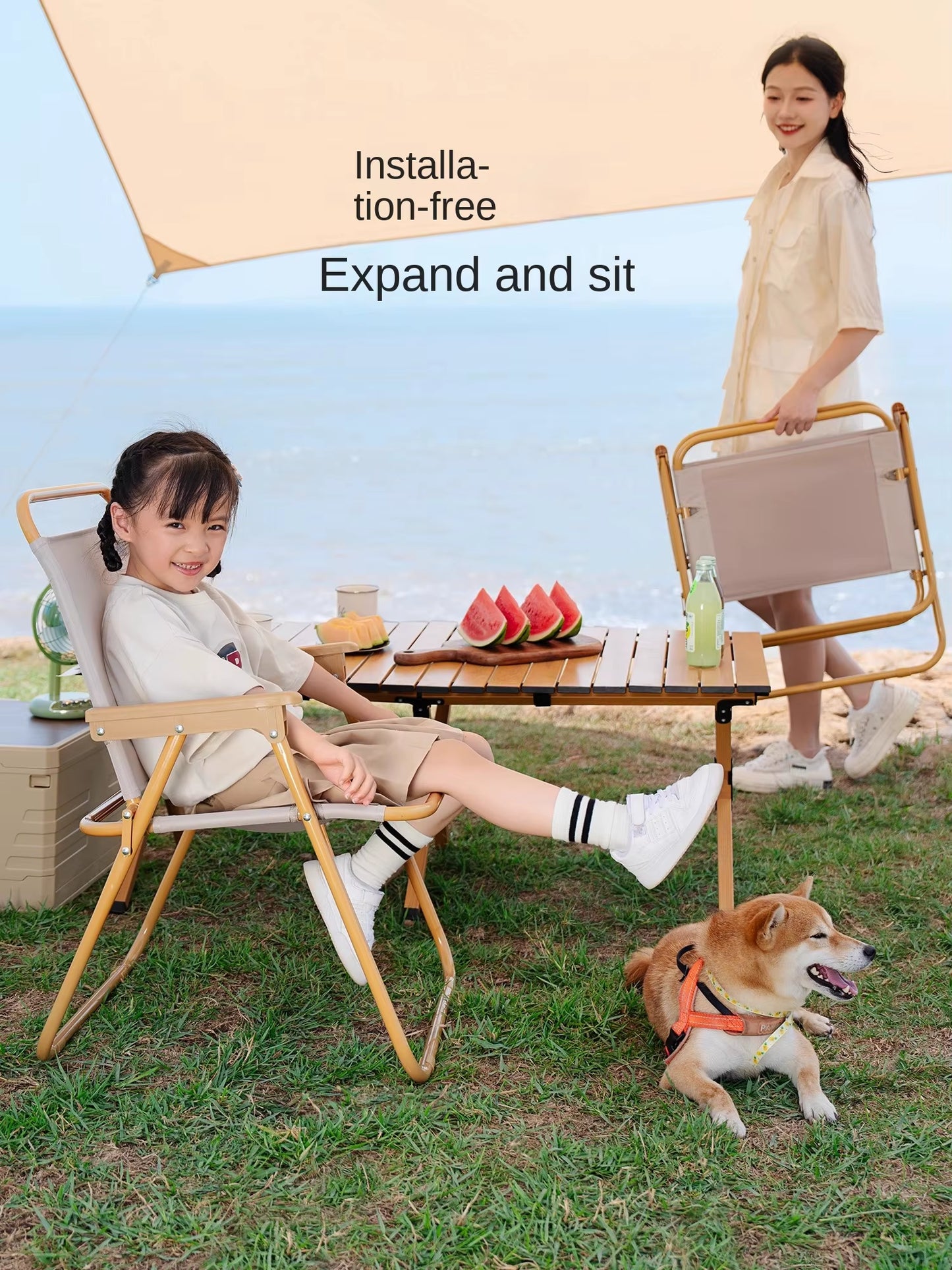 Metal Modern Oxford Garden Chair Outdoor Folding Camping Chair Portable Beach Fishing Picnic