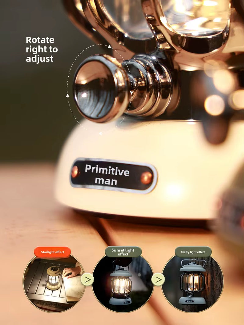 Primitive Modern Outdoor Camping Lamp LED Waterproof Rechargeable Mountain Climbing Long Endurance Hanging Lighting