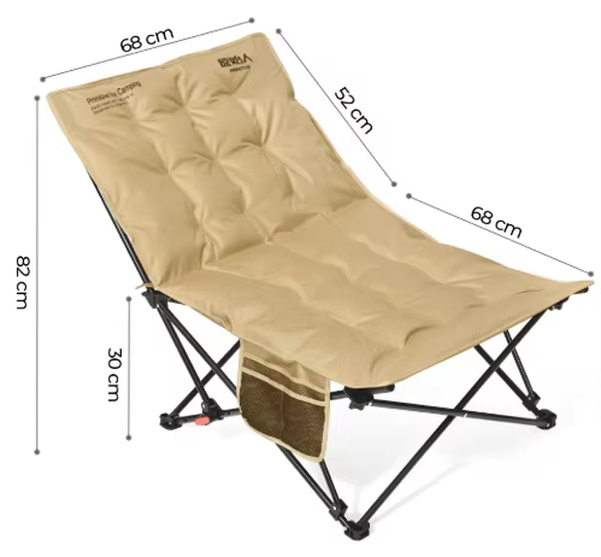 Modern Steel 600D Oxford Outdoor Folding Recliner Moon Chair Camping Office Lunch Beach Fishing