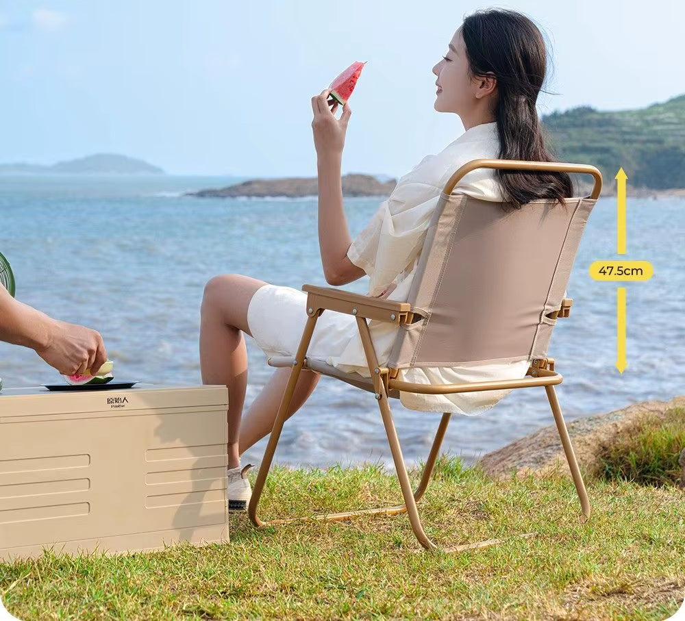 Metal Modern Oxford Garden Chair Outdoor Folding Camping Chair Portable Beach Fishing Picnic