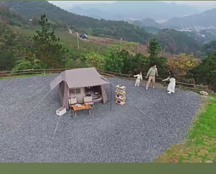 Sanctuary instant cabin tent campsite still